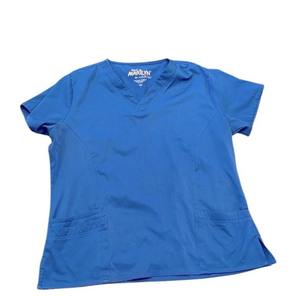 Mini Marilyn by Medichic Royal Blue Scrub Top size 2X - Picture 1 of 5